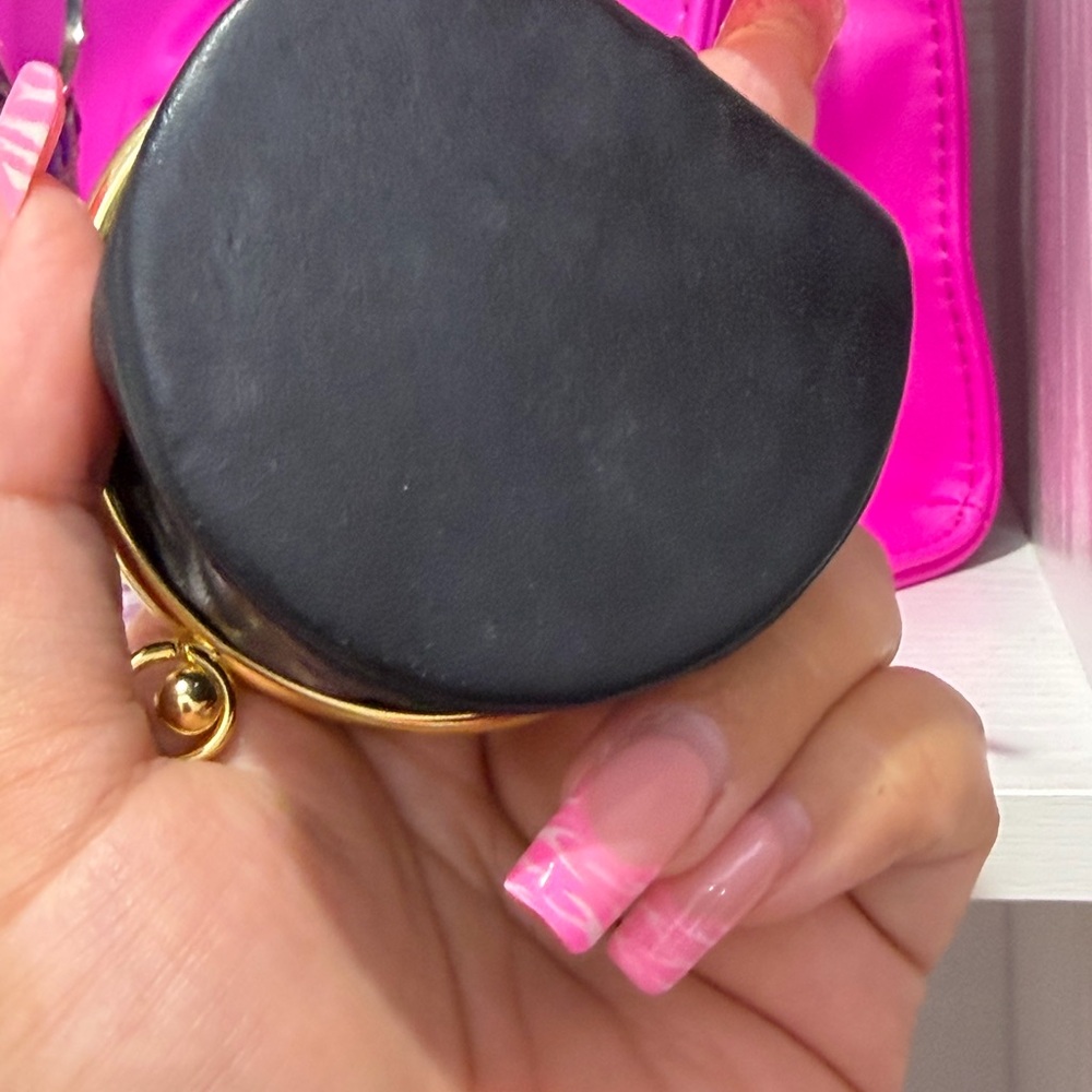 Valentino Garavani Black and Gold Coin Pouch - Picture 10 of 14